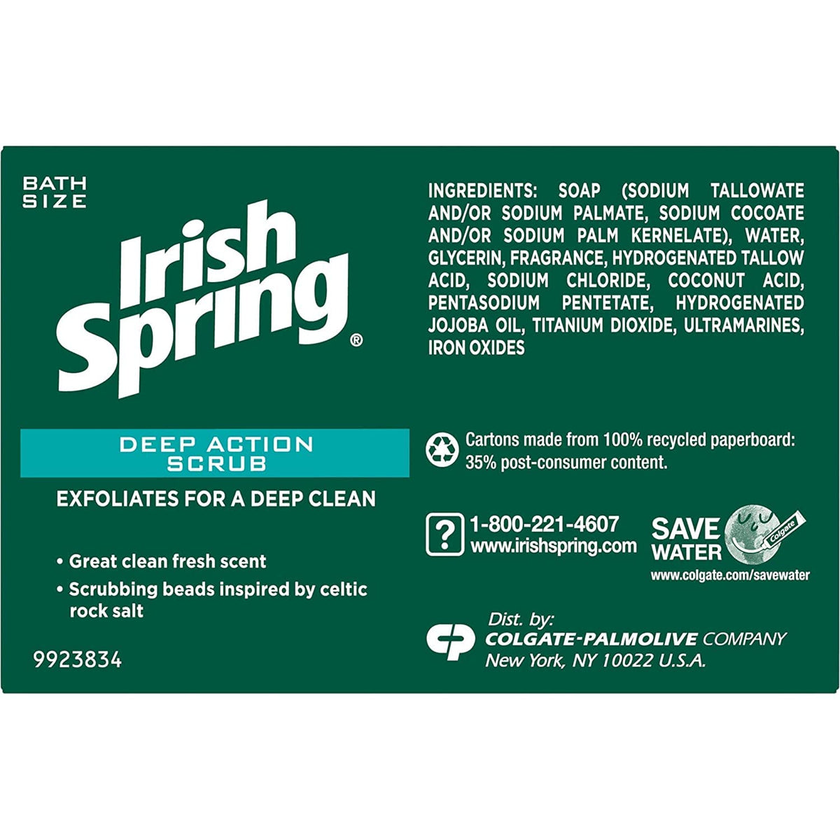 Irish Spring bar being used on elbow for smoothing rough skin