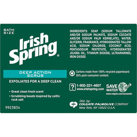 Irish Spring bar being used on elbow for smoothing rough skin