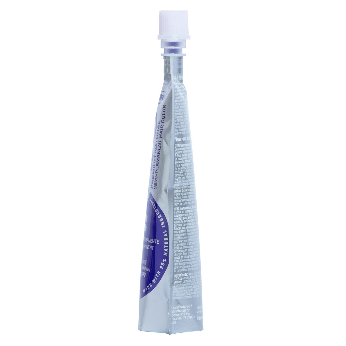 iroiro 20 Purple applied to hair by hand demonstrating even coverage benefit