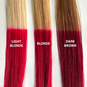 iroiro before after lightened strand comparing color payoff on lifted hair benefit