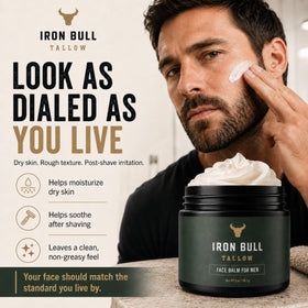 Iron Bull tallow sourcing label highlighting Alberta grass-fed origin for quality