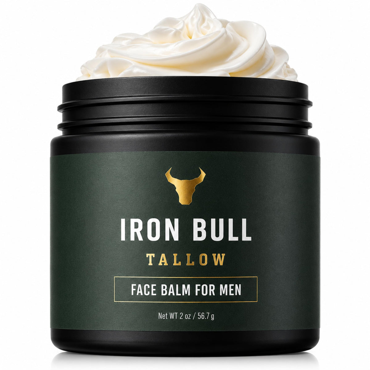 Iron Bull front jar showing label for clear product identification and value
