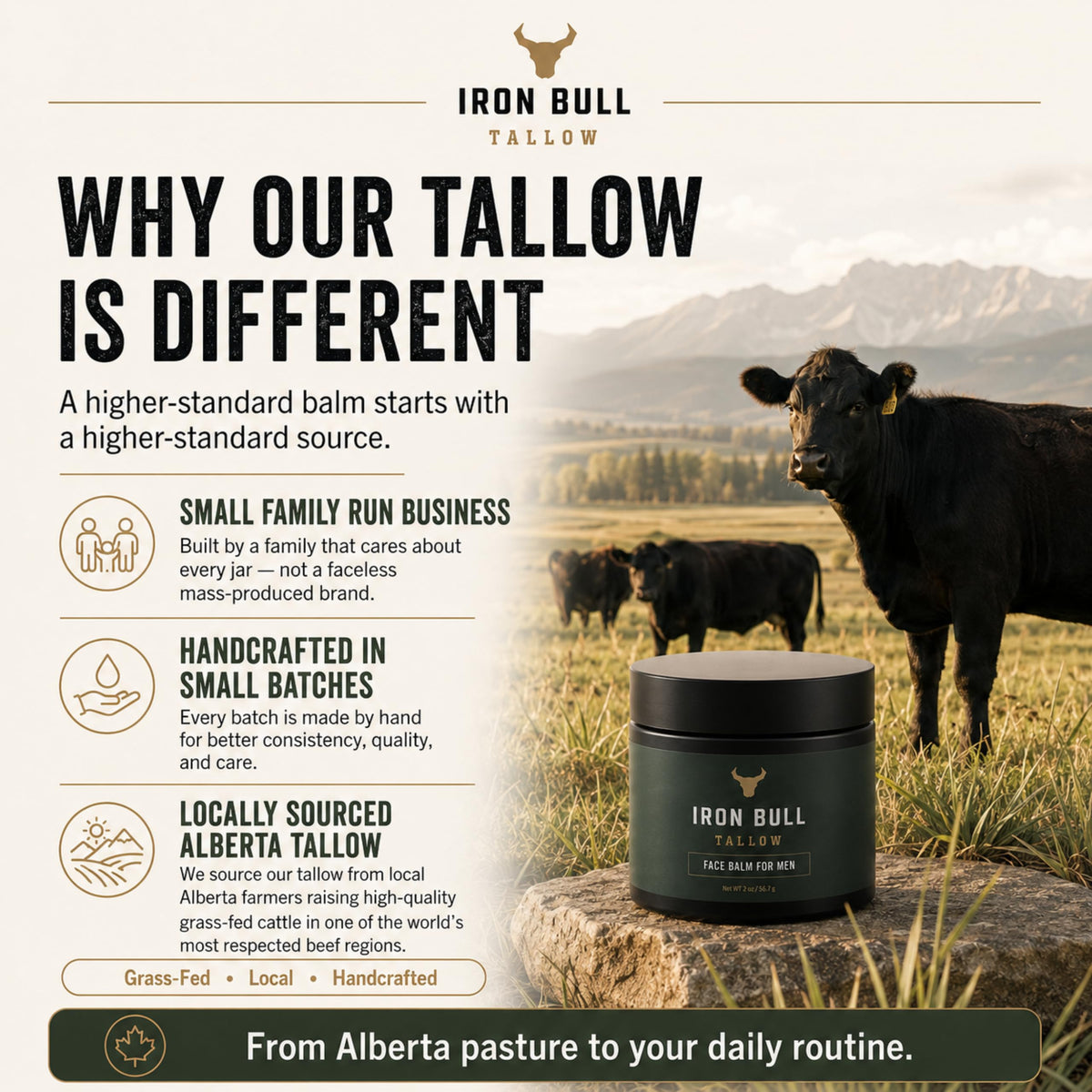 Iron Bull ingredients closeup showing hyaluronic and jojoba for moisturizing support