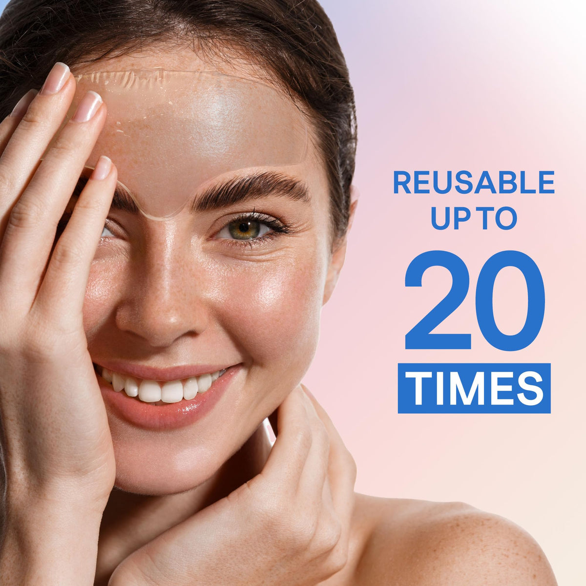 irreshine before and after comparison showing smoother forehead appearance