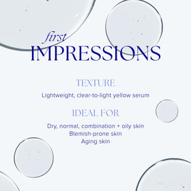 iS CLINICAL serum texture on dropper highlighting lightweight absorbency