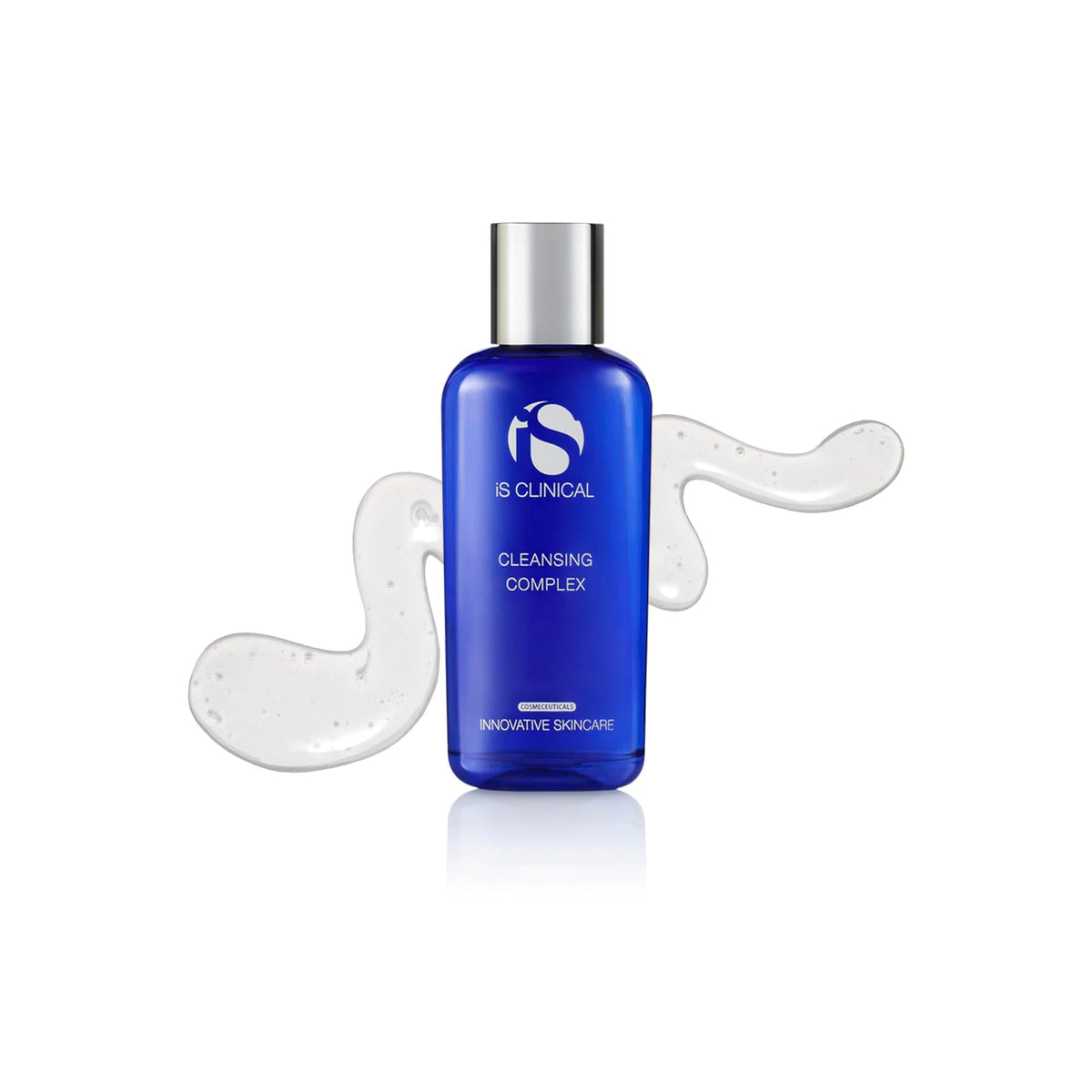 iS CLINICAL front pump bottle showing packaging and easy dispensing benefit