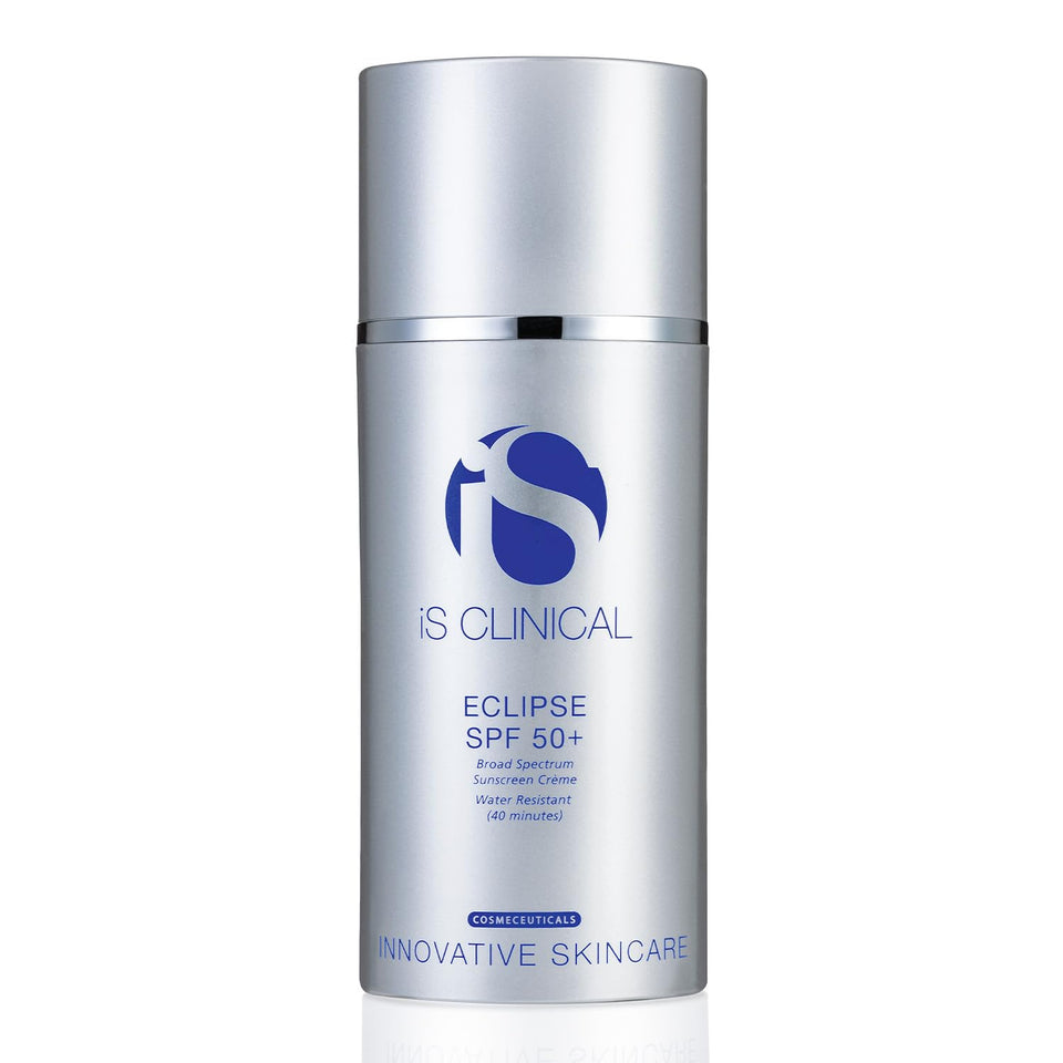 iS CLINICAL front packaging showing SPF 50+ and tinted sunscreen benefits
