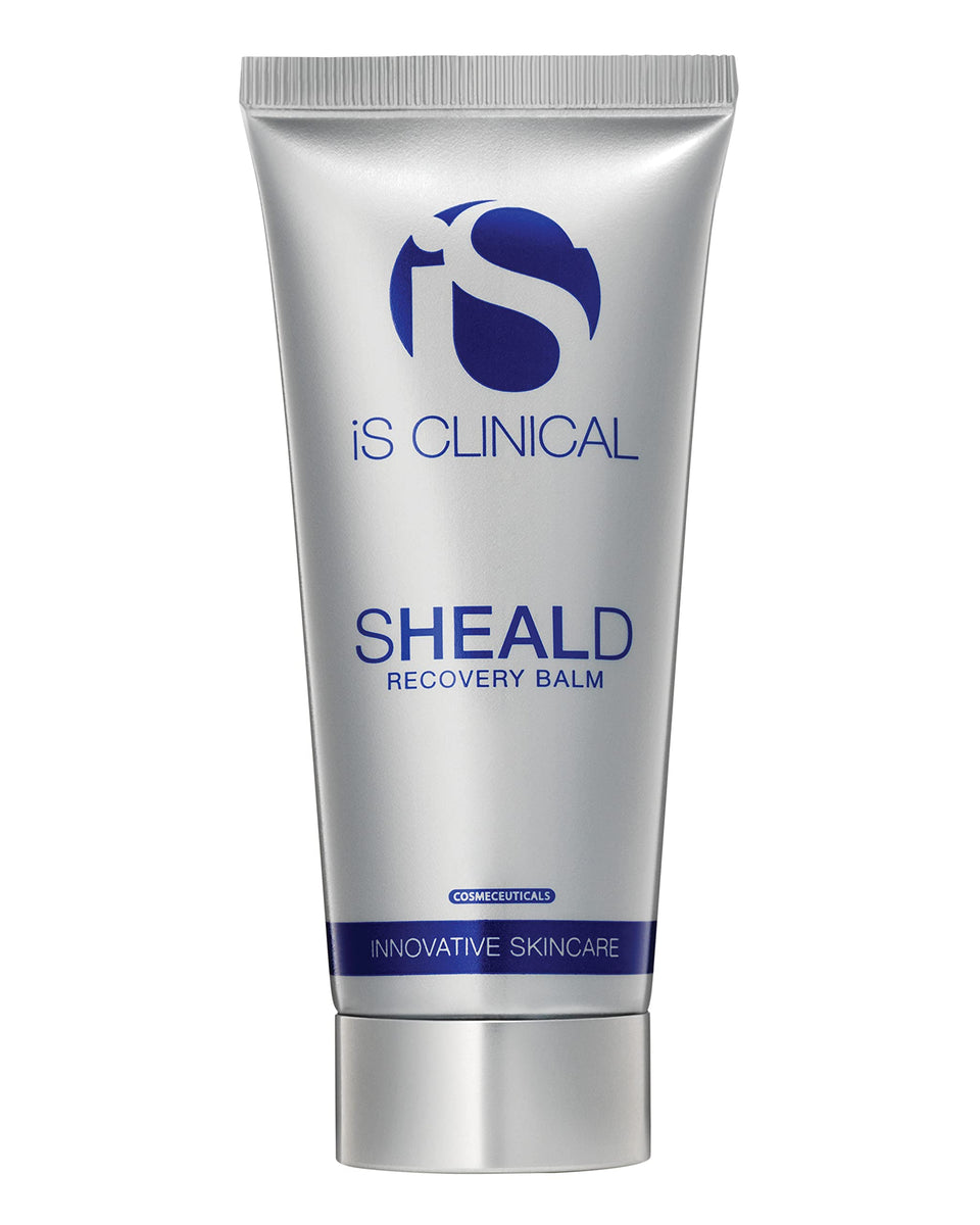 iS CLINICAL front packaging of Sheald Recovery Balm showing brand and jar — restorative protection