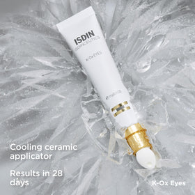 ISDIN application under eye demonstrating gentle massage for improved absorption