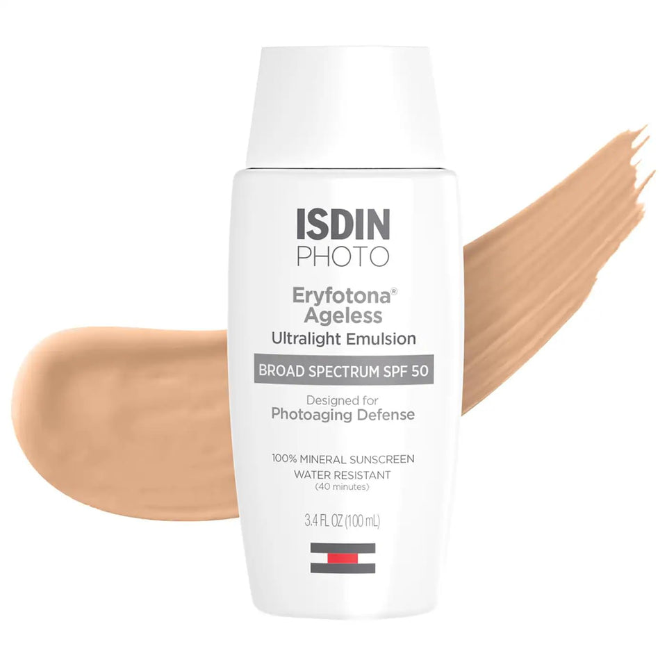 ISDIN Eryfotona Ageless front tube showing product branding and size