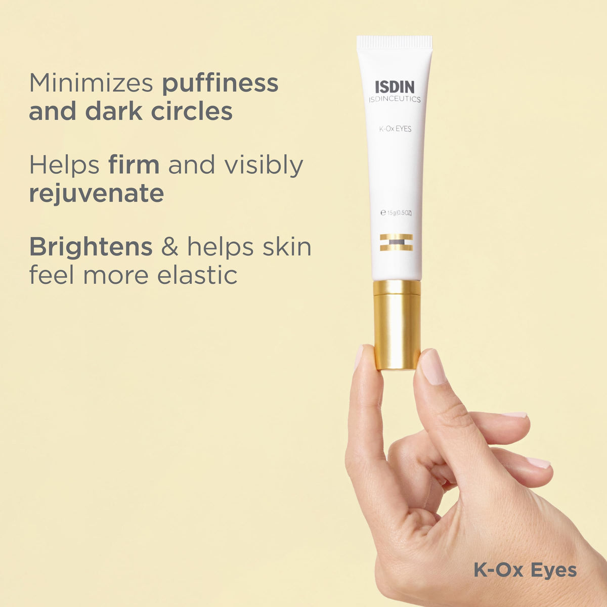 ISDIN cream texture on fingertip showing rich hydration and smoothing benefit