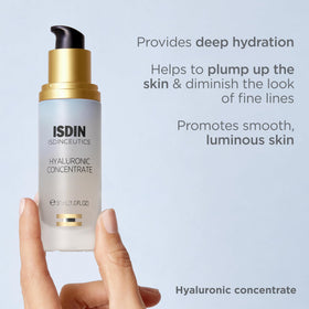 ISDIN serum on hand demonstrating fast absorption and immediate smoothing benefit