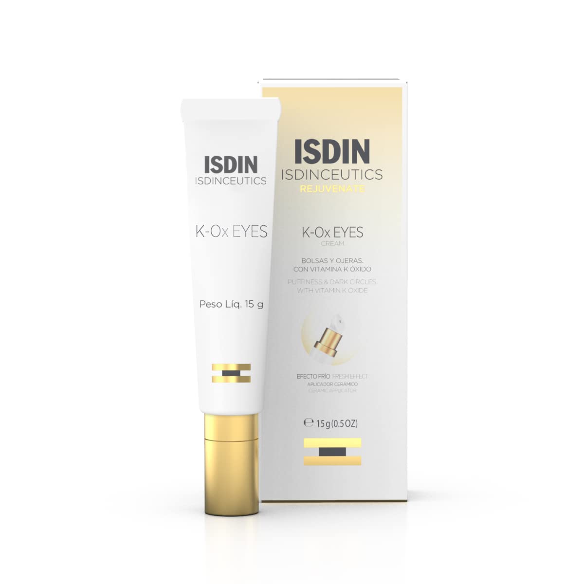 ISDIN product front packaging showing sleek tube and branding benefit of recognition