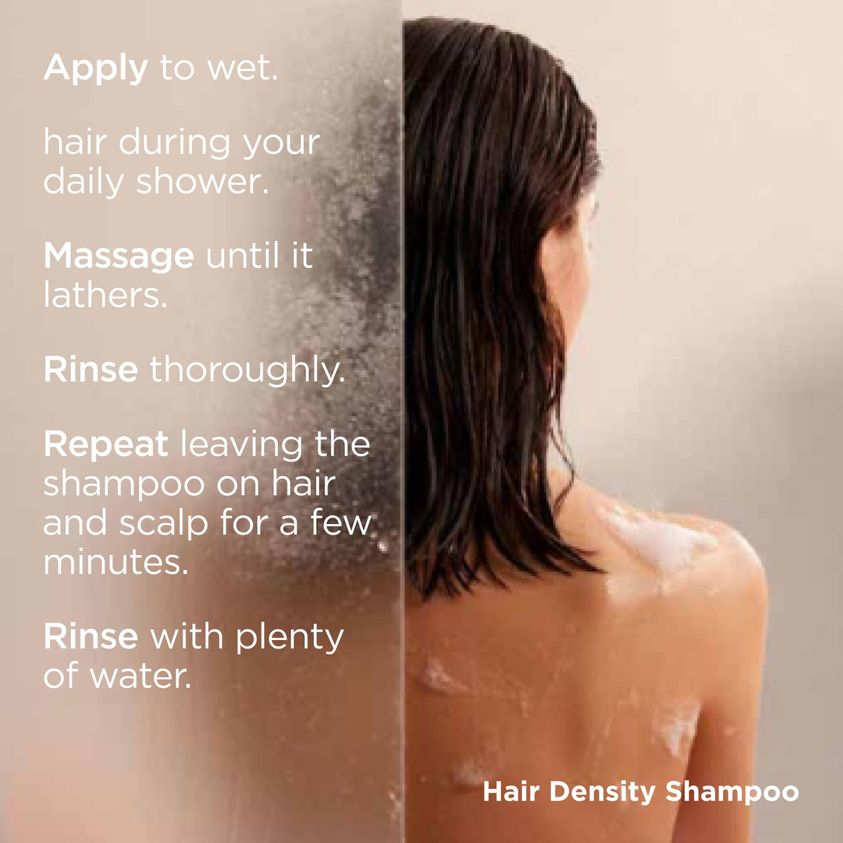 ISDIN Lambdapil in-shower use showing easy application and visible cleanse benefit