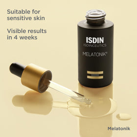 ISDIN Melatonik morning comparison showing brighter, rested-looking skin