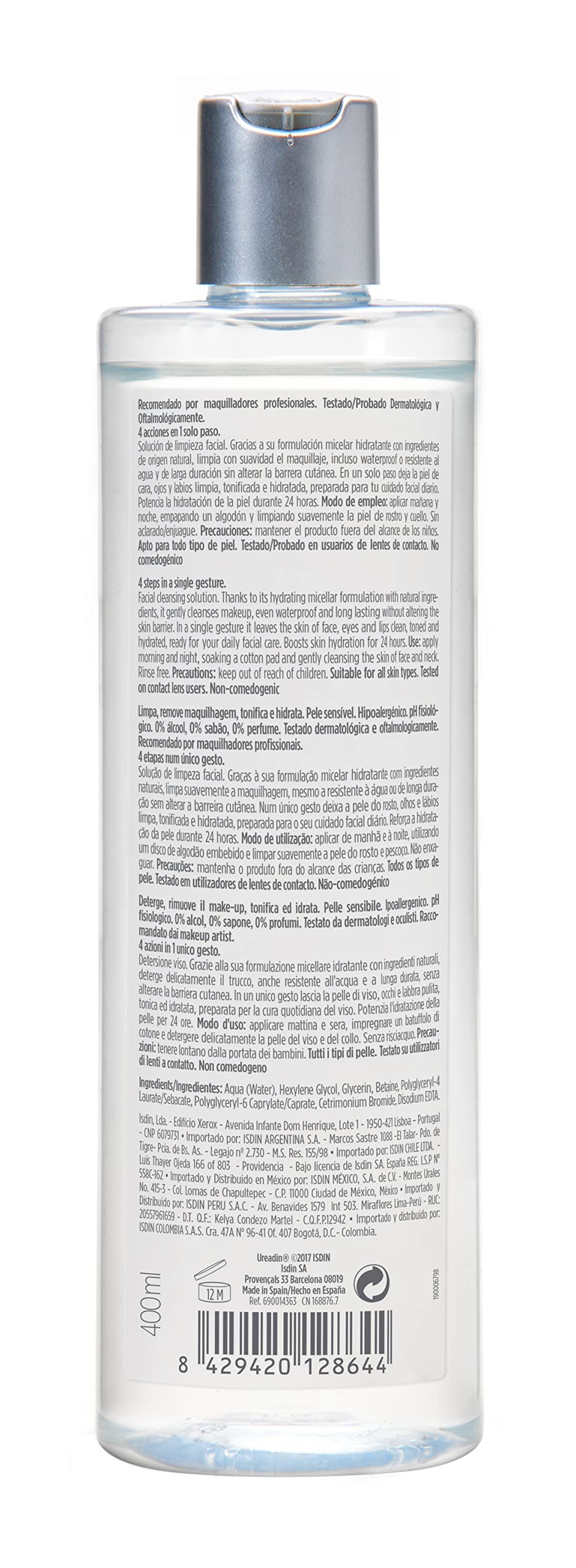 ISDIN bottle in travel bag showing portability and on-the-go convenience