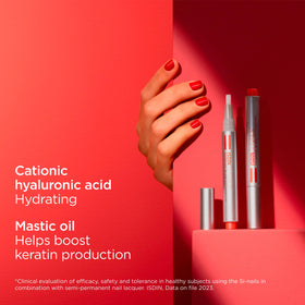 ISDIN Si-Nails on a nail during application for visible ease of use