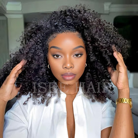 ISEE close-up of kinky curly texture showing soft, bouncy curls