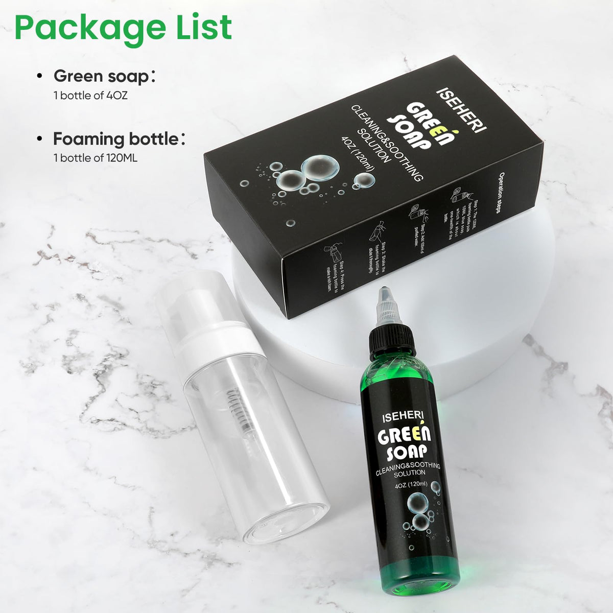 iseheri 120ml foamer bottle empty ready-to-fill for on-demand lather and precise application