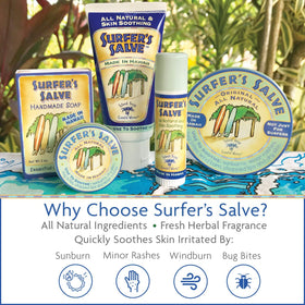 Island Soap & Candle Works open tin revealing smooth balm texture for quick application