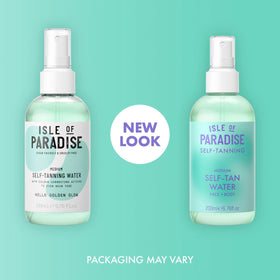 Isle of Paradise mist spray in action for even, streak-free color