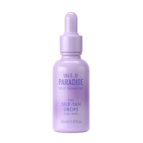 Isle of Paradise bottle front view showing compact dark tanning drops