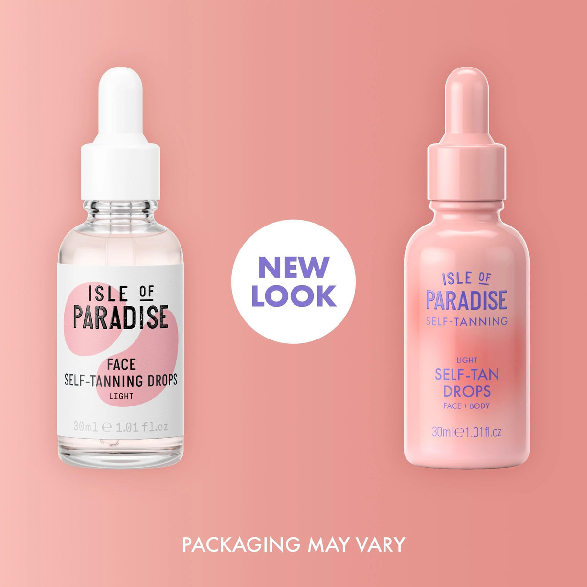 Isle of Paradise drops texture close-up showing lightweight serum