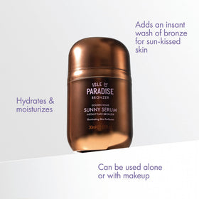 Isle of Paradise label close-up highlighting niacinamide and squalane benefits