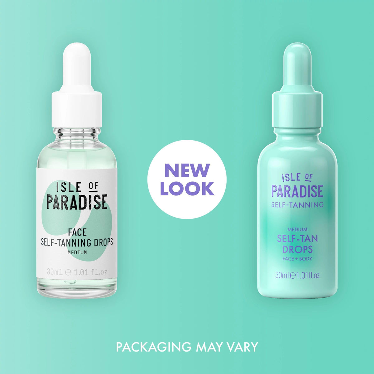 Isle of Paradise drops blended into moisturizer showing texture and mixability