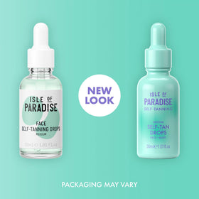 Isle of Paradise drops blended into moisturizer showing texture and mixability