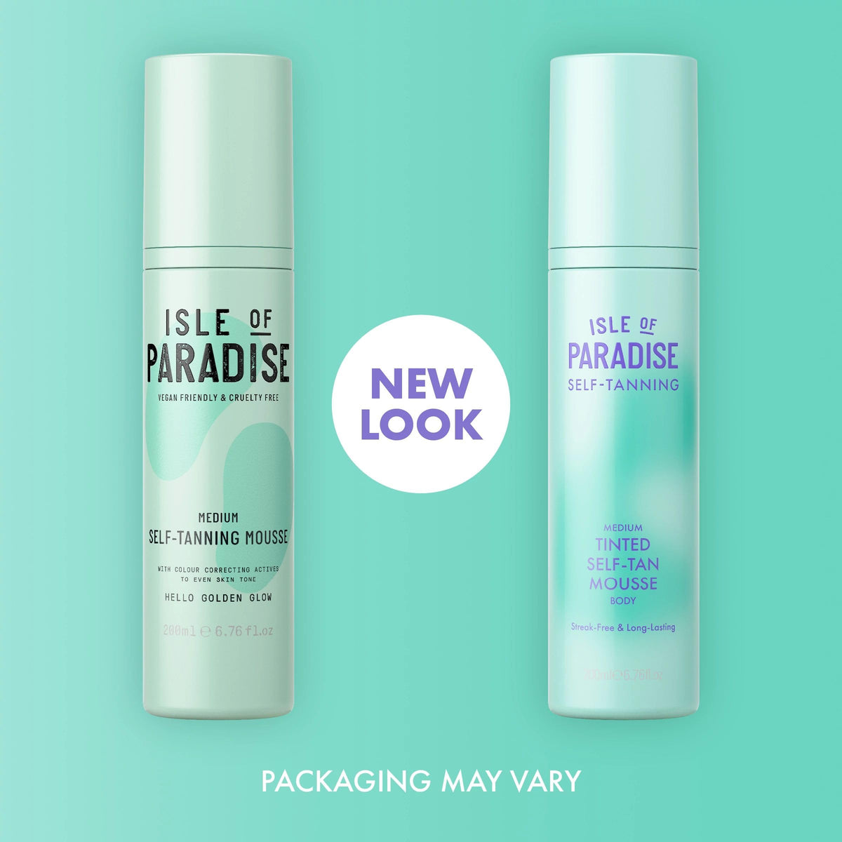 Isle of Paradise foam dispensed on hand showing smooth texture benefit