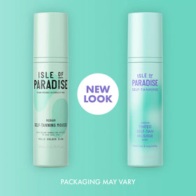 Isle of Paradise foam dispensed on hand showing smooth texture benefit