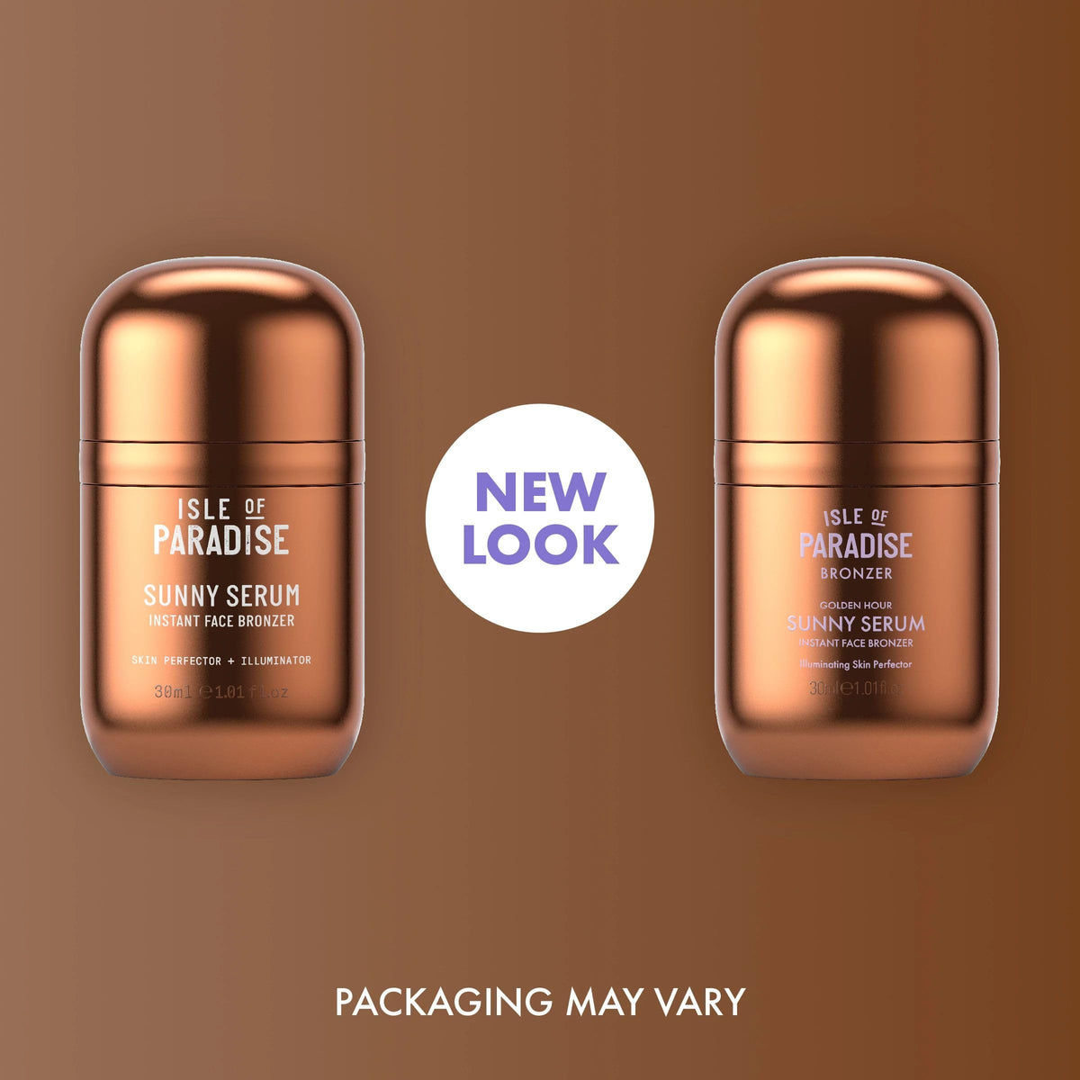 Isle of Paradise pump dispensing serum drop for easy controlled application