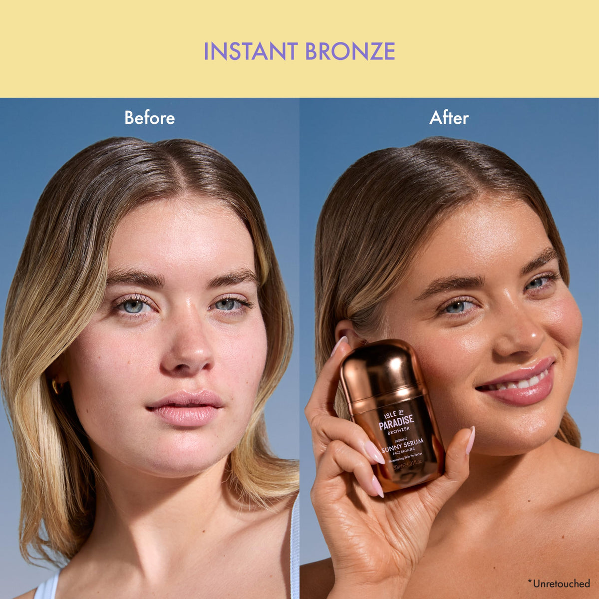 Isle of Paradise serum close-up texture demonstrating blendable consistency