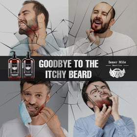 ISNER MILE combing conditioned beard for easier styling and smoothness