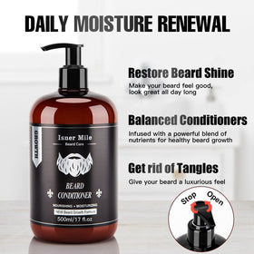 ISNER MILE conditioner cream showing rich consistency for softer beard