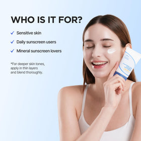 ISNTREE label close-up showing mineral sunscreen ingredients benefit