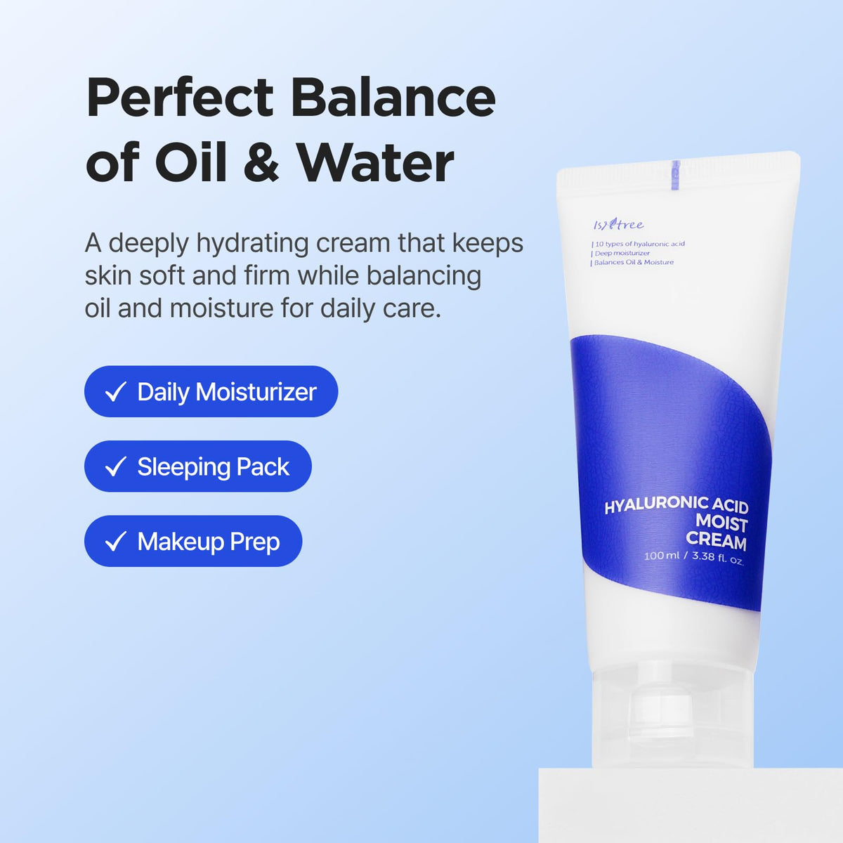 IsNtree cream on hand demonstrating quick application benefit