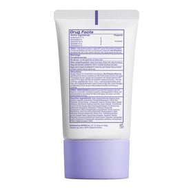 IsNtree applied outdoors on cheek, illustrates subtle purple brightening