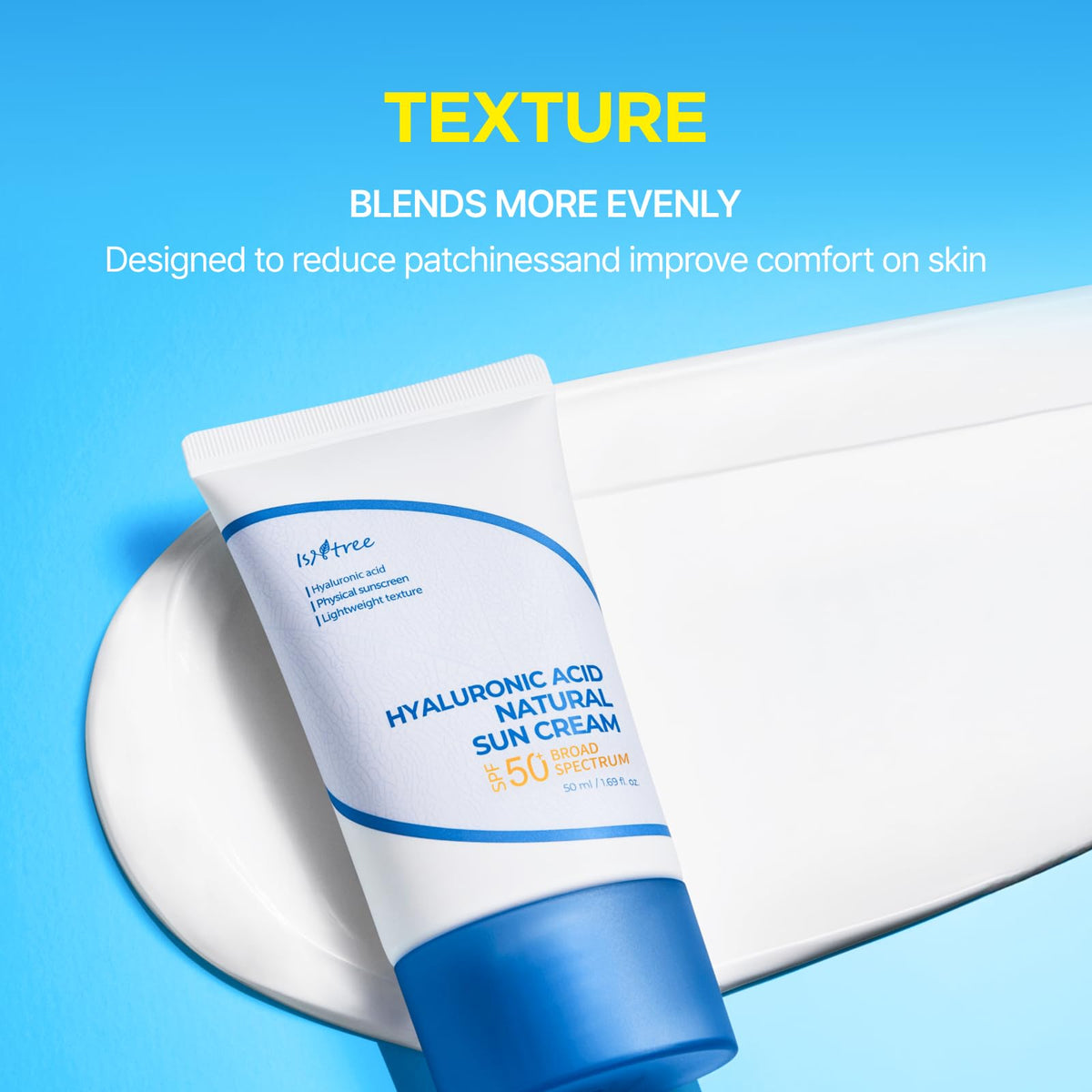 ISNTREE tone-up swatches on skin demonstrating subtle brightening