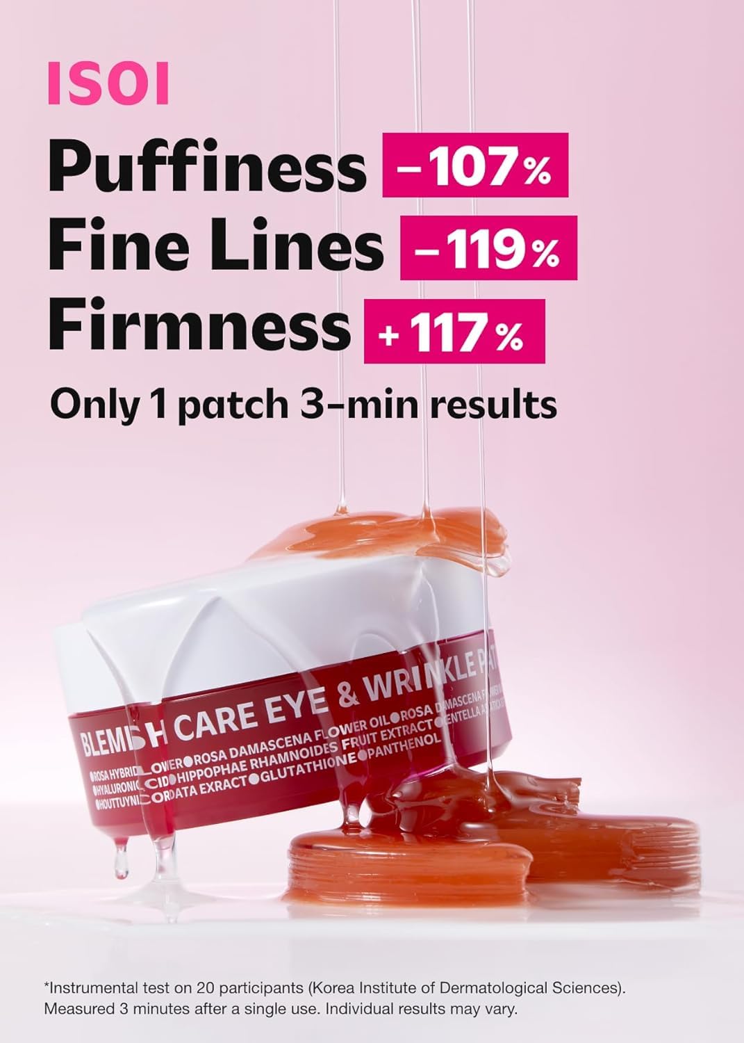 ISOI open jar with visible serum, demonstrates concentrated hydration