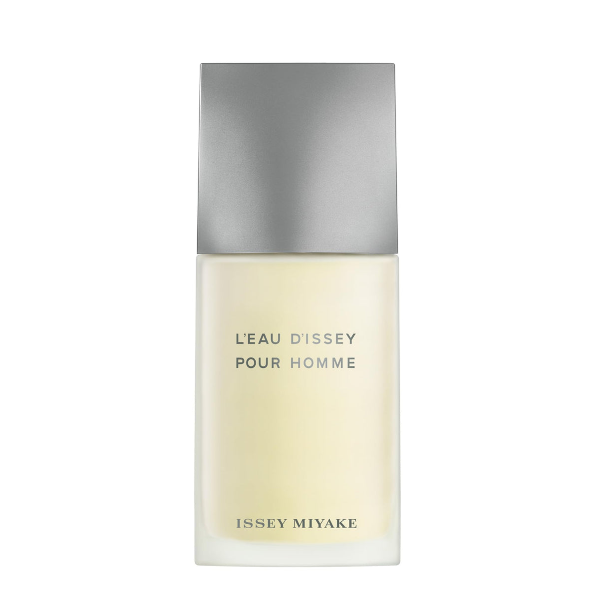 Issey Miyake front bottle shot showing clean design and easy storage benefit