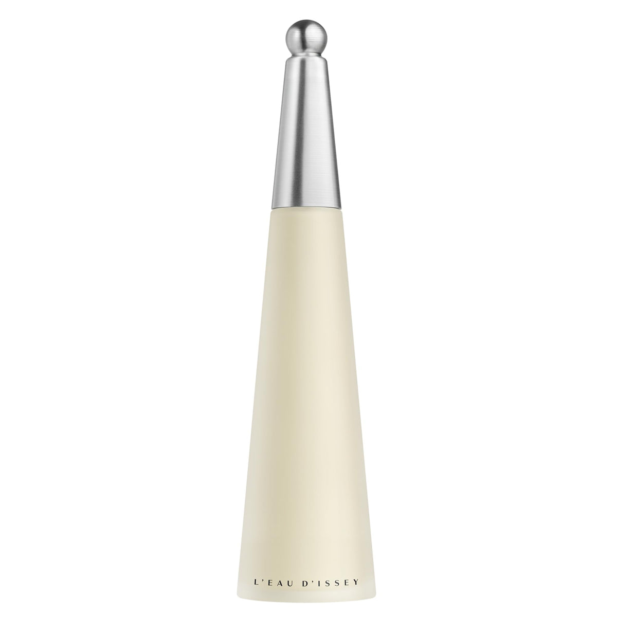 Issey Miyake bottle front view showing sleek silhouette and elegance