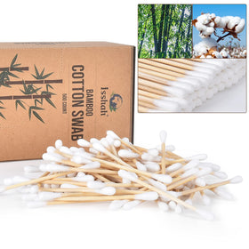 Isshah swabs shown in compost demonstrating biodegradation and eco disposal option