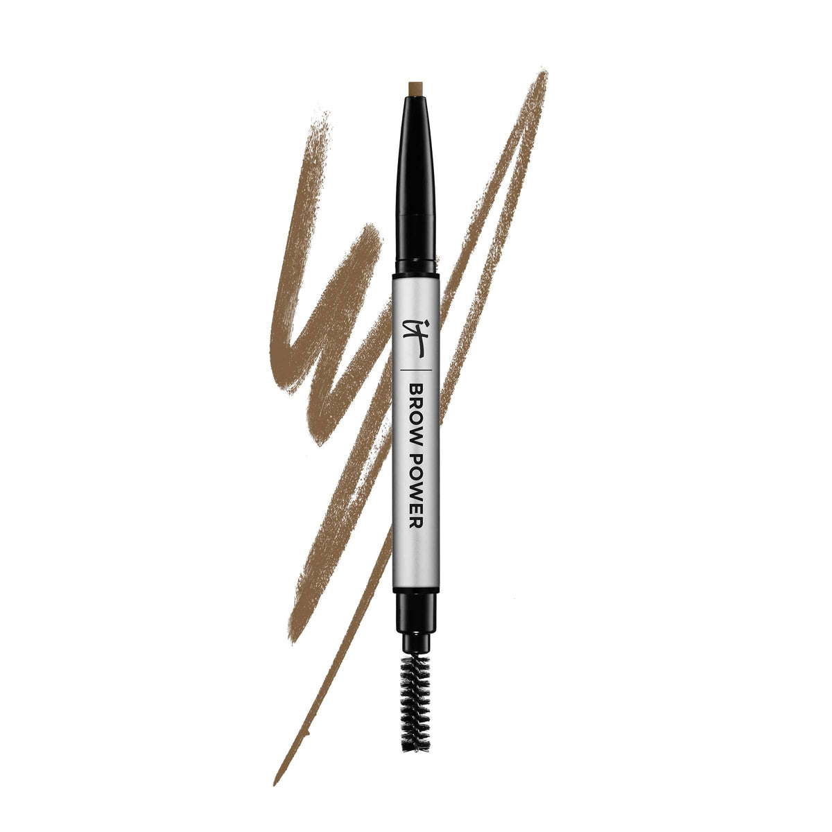 IT Cosmetics front packaging showing pencil and shade, clear product ID and convenience