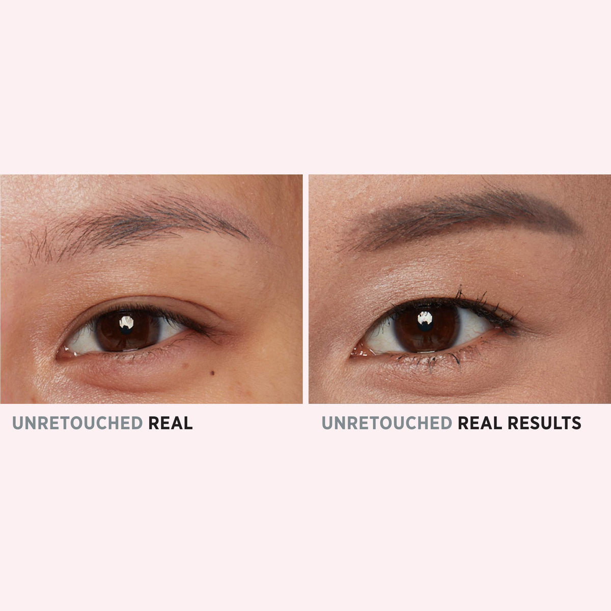 IT Cosmetics built-in spoolie beside pencil demonstrating blending benefit