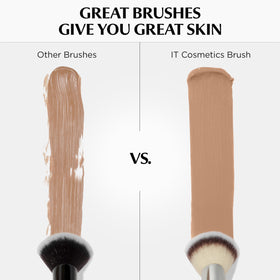 IT Cosmetics brush bristles texture close-up showing ultra-soft synthetic fibers