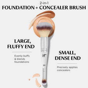 IT Cosmetics brush small tip detail showing precise concealer control and softness
