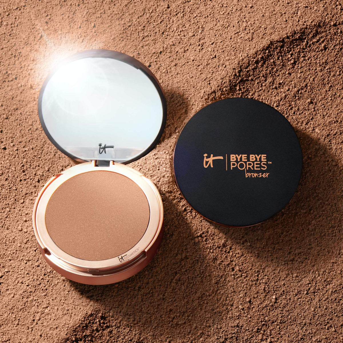 IT Cosmetics bronzer in lifestyle shot giving sun-kissed glow and confidence