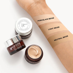 IT Cosmetics application with brush delivering even full coverage
